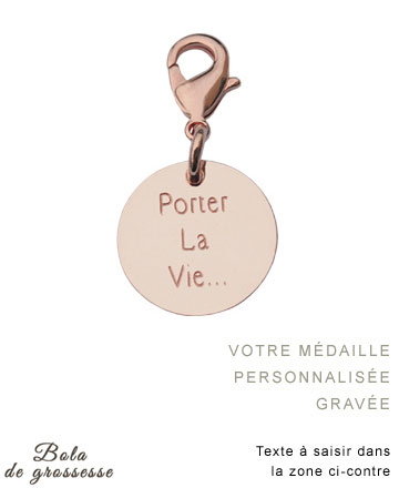 Médaille or rose bola grossesse